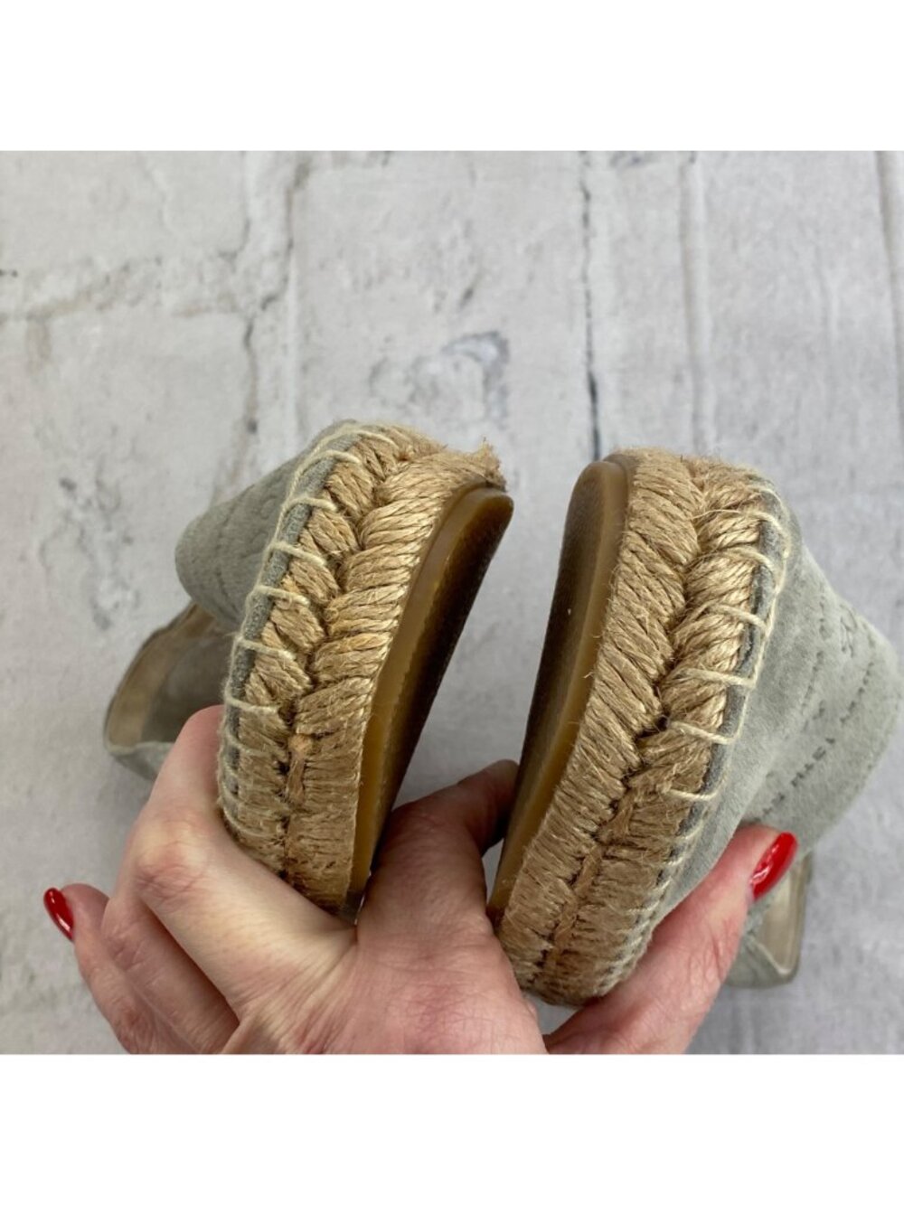 Rag & Bone Suede VGUC Espadrilles Beige Size 37 Womens Casual Slip-On Shoes - Picture 8 of 16